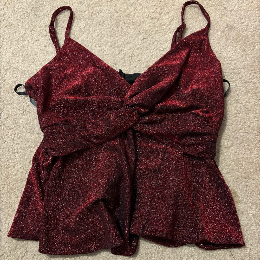 Red sparkly top
